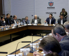 Governador Carlos Massa Ratinho Junior durante reunião com a equipe de governo. Curitiba, 23/07/2019. Foto: Jaelson Lucas