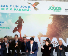 O Paraná terá neste ano uma série de competições que ajudarão a estimular práticas esportivas, além de evidenciar as belezas do Estado, atrair turistas e movimentar a economia de diversas regiões. São os Jogos de Aventura e Natureza, uma iniciativa pioneira no Brasil em formato e abrangência que foi lançada nesta terça-feira (23) pelo governador Carlos Massa Ratinho Junior. Foto:Gilson Abreu/ANPr