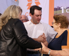 A primeira usina do Brasil de produção de biogás a partir do tratamento dos dejetos de suínos começou a funcionar no Paraná nesta quarta-feira (24), em Entre Rios do Oeste, na Região Oeste do Estado. O governador Carlos Massa Ratinho Junior inaugurou a unidade geradora cuja capacidade total é de 480 KW, transformando por dia 215 toneladas de um agente poluidor em energia limpa. Foto: José fernando Ogura/ANPr