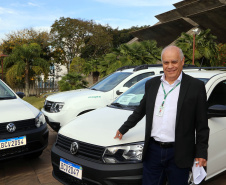 O Governo do Paraná repassa nesta quarta-feira (24) 54 veículos para escritórios da Emater no Interior do Estado. A entrega foi feita pelo governador Carlos Massa Ratinho Junior,  na sede da Emater, em Curitiba.Foto Gilson Abreu/ANPr