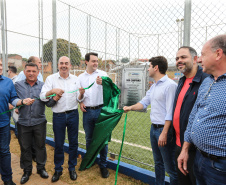 O governador Carlos Massa Ratinho Junior inaugurou nesta sexta-feira (26) em  Ivaiporã, no Vale do Ivaí, a unidade do projeto Meu Campinho implantada no município.   Ivaiporã, 26/07/2019 -Foto: Geraldo Bubniak/ANPr