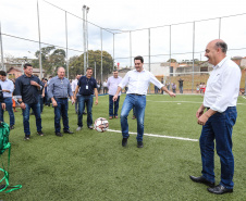 O governador Carlos Massa Ratinho Junior inaugurou nesta sexta-feira (26) em  Ivaiporã, no Vale do Ivaí, a unidade do projeto Meu Campinho implantada no município.   Ivaiporã, 26/07/2019 -Foto: Geraldo Bubniak/ANPr