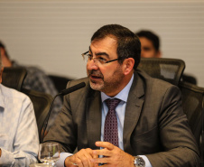 O governador Carlos Massa Ratinho Júnior recebe nesta segunda-feira (29),  prefeitos da Margem do Rio Paranapanema para tratar da retirada da energia vendida por usinas da formação do valor adicionado do ICMS. Curitiba, 29/07/2019 -Foto: Geraldo Bubniak/ANPr