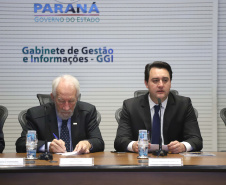 Governador Carlos Massa Ratinho Junior, participa da reunião com os secretários.Curitiba, 30-07-19.Foto: Arnaldo Alves / ANPr.