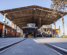 A quantidade de vagões com Carga Geral e granéis sólidos para exportação (grãos, farelo e açúcar) que descarregaram foi a maior já registrada no Porto de Paranaguá, em um único mês. Foram 18.776 vagões recebidos em julho, 333 a mais que a marca anterior, registrada em maio de 2018. Foto: Claudio Neves/Portos do Paraná