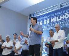 Os investimentos do Governo do Estado no Litoral somam R$ 57,5 milhões. O governador Carlos Massa Ratinho Junior esteve neste sábado (10) em Matinhos para a entrega oficial de obras de saneamento que somam R$ 50 milhões.Os investimentos do Governo do Estado no Litoral somam R$ 57,5 milhões. O governador Carlos Massa Ratinho Junior esteve neste sábado (10) em Matinhos para a entrega oficial de obras de saneamento que somam R$ 50 milhões.