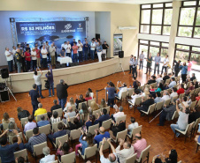 Os investimentos do Governo do Estado no Litoral somam R$ 57,5 milhões. O governador Carlos Massa Ratinho Junior esteve neste sábado (10) em Matinhos para a entrega oficial de obras de saneamento que somam R$ 50 milhões. Foto: José Fernando Ogura/AEN