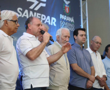 Os investimentos do Governo do Estado no Litoral somam R$ 57,5 milhões. O governador Carlos Massa Ratinho Junior esteve neste sábado (10) em Matinhos para a entrega oficial de obras de saneamento que somam R$ 50 milhões. Foto: José Fernando Ogura/AEN