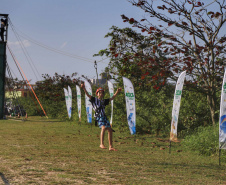 Os Jogos de Natureza e Aventura foram abertos oficialmente neste sábado (10), em Matinhos, com vários shows que animaram o público. O governador Carlos Massa Ratinho Junior esteve no local e reforçou a opção de fazer do turismo, especialmente no Litoral, um dos pilares do desenvolvimento econômico e social do Paraná. Foto: José Fernando Ogura/AEN