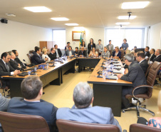 Tomaram posse nesta segunda-feira (12) os novos integrantes do Conselho de Contribuintes e Recursos Fiscais (CCRF). Órgão da Secretaria de Estado da Fazenda, o Conselho é responsável pelo julgamento em segunda instância administrativa dos recursos de contribuintes que recorreram de multas e já perderam em primeira instância. Foto: José Fernando Ogura/AEN