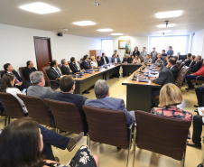 Tomaram posse nesta segunda-feira (12) os novos integrantes do Conselho de Contribuintes e Recursos Fiscais (CCRF). Órgão da Secretaria de Estado da Fazenda, o Conselho é responsável pelo julgamento em segunda instância administrativa dos recursos de contribuintes que recorreram de multas e já perderam em primeira instância. Foto: José Fernando Ogura/AEN