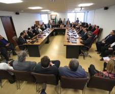Tomaram posse nesta segunda-feira (12) os novos integrantes do Conselho de Contribuintes e Recursos Fiscais (CCRF). Órgão da Secretaria de Estado da Fazenda, o Conselho é responsável pelo julgamento em segunda instância administrativa dos recursos de contribuintes que recorreram de multas e já perderam em primeira instância. Foto: José Fernando Ogura/AEN