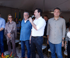 O governador Carlos Massa Ratinho Junior e o prefeito de Guaratuba, Roberto Justus, inauguraram a ponte sobre o Rio Cubatão, em Guaratuba. 