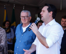 O governador Carlos Massa Ratinho Junior e o prefeito de Guaratuba, Roberto Justus, inauguraram a ponte sobre o Rio Cubatão, em Guaratuba. 