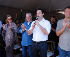 O governador Carlos Massa Ratinho Junior e o prefeito de Guaratuba, Roberto Justus, inauguraram a ponte sobre o Rio Cubatão, em Guaratuba. 