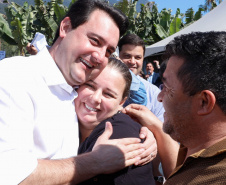 O governador Carlos Massa Ratinho Junior e o prefeito de Guaratuba, Roberto Justus, inauguraram a ponte sobre o Rio Cubatão, em Guaratuba. 