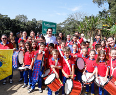 O governador Carlos Massa Ratinho Junior e o prefeito de Guaratuba, Roberto Justus, inauguraram a ponte sobre o Rio Cubatão, em Guaratuba.