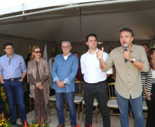 O governador Carlos Massa Ratinho Junior e o prefeito de Guaratuba, Roberto Justus, inauguraram a ponte sobre o Rio Cubatão, em Guaratuba. Foto:Gilson Abreu/AEN