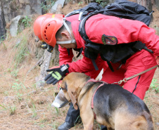 Uma busca que exige mergulhos em locais profundos, salvamento em áreas remotas ou em montanhas, resgate a pessoas soterradas. Estes são alguns exemplos de situações extremas que exigem uma atuação especializada do Corpo de Bombeiros. No Paraná, os profissionais passam por treinamentos especiais que os preparam para agir de forma rápida e eficiente sempre que precisam atender situações complexas, muito além do combate a incêndios. Foto: Divulgação/Corpo de Bombeiros