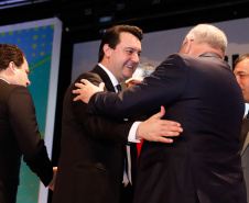 O governador Carlos Massa Ratinho Junior participa da abertura do III Forum Gestão Pública FACIAP, Caminhos do Crescimento.