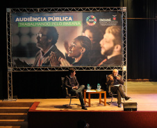 Abertura da primeira audiência pública do Plano Plurianual 2020-2023. O encontro acontece no auditório do Museu Oscar Niemeyer, em Curitiba.  Curitiba, 21/08/2019 -Foto: Geraldo Bubniak/AEN