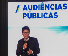 Valdemar Bernardo Jorge, secretário de Planejamento do Estado do Paraná na abertura da primeira audiência pública do Plano Plurianual 2020-2023. O encontro acontece no auditório do Museu Oscar Niemeyer, em Curitiba.  Curitiba, 21/08/2019 -Foto: Geraldo Bubniak/AEN