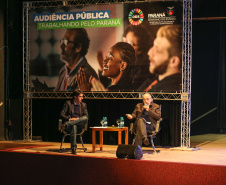 Abertura da primeira audiência pública do Plano Plurianual 2020-2023. O encontro acontece no auditório do Museu Oscar Niemeyer, em Curitiba.  Curitiba, 21/08/2019 -Foto: Geraldo Bubniak/AEN