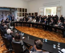 O governador Carlos Massa Ratinho Junior libera nesta segunda-feira (26),  em evento no Palácio Iguaçu, suplementação orçamentária para universidades estaduais.  Curitiba, 26/08/2019 -Foto: Geraldo Bubniak/AEN