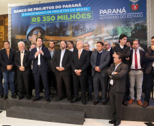 Governador Carlos Massa Ratinho Junior lança banco de projetos do Paraná. Foto Gilson Abreu/AEN