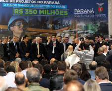 Governador Carlos Massa Ratinho Junior lança banco de projetos do Paraná. Foto Gilson Abreu/AEN