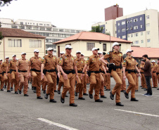 Curitiba, 28 de agosto de 2019.  Policiais Militares promovidos em 10 de agosto são homenageados. 