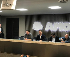 O Governo do Paraná, por meio da Secretaria de Estado do Planejamento e Projetos Estruturantes, realizou a quinta audiência pública do Plano Plurianual 2020-2023. O encontro foi nesta quinta-feira (29), em Cascavel, no auditório da Associação dos Municípios do Oeste do Paraná (Amop) e reuniu produtores rurais, lideranças do agronegócio e autoridades.
Curitiba, 29/08/2019 - Foto: Divulgação SEPL