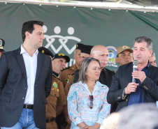 O governador Carlos Massa Ratinho Junior participa  nesta sexta-feira (30)  do projeto Em Frente Brasil - Programa Nacional de Enfrentamento à Criminalidade Violenta, criado pelo Ministério da Justiça e Segurança Pública no Parque São José em São José dos Pinhais.  30/08/2019 -Foto: Geraldo Bubniak/AEN