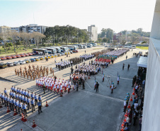 O governador Carlos Massa Ratinho Junior participa nesta sexta-feira (30) da Abertura da Semana da Pátria no Palácio Iguaçu, em Curitiba.  30/08/2019 -Foto: Geraldo Bubniak/AEN