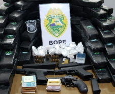 Uma grande operação de inteligência desencadeada pela Polícia Militar, denominada Corpus Christi, prendeu, na manhã desta quarta-feira (19/06), 19 pessoas pertencentes a uma organização criminosa de tráfico de drogas que atuava no Litoral e na Capital  -  Curitiba, 19/06/2019  -  Foto: Divulgação PMPR