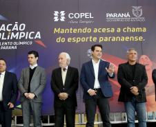 O governador Carlos Massa Ratinho Junior anunciou nesta segunda-feira (02), no Palácio Iguaçu, a nova fase do programa de apoio à formação de atletas olímpicos. Patrocinado pela Copel, o ?Geração Olímpica? é o maior programa de bolsa-atleta do País. Curitiba,02/09/2019 Foto:Jaelson Lucas /AEN