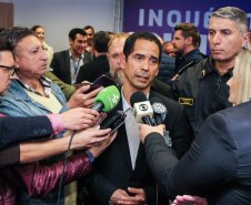 O  vice governador Darci Piana participa nesta segunda-feira (02) da apresentação da consolidação do Inquérito Digital Paraná. Com este sistema, que já foi implantado, todas as etapas dos inquéritos policiais passam a ser digitais, garantindo mais agilidade e economia.   02/09/2019 -Foto: Geraldo Bubniak/AEN