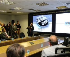 O  vice governador Darci Piana participa nesta segunda-feira (02) da apresentação da consolidação do Inquérito Digital Paraná. Com este sistema, que já foi implantado, todas as etapas dos inquéritos policiais passam a ser digitais, garantindo mais agilidade e economia.   02/09/2019 -Foto: Geraldo Bubniak/AEN