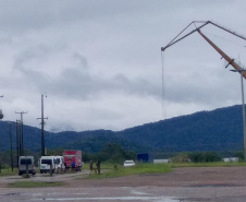 O Porto Barão do Teffé, em Antonina, no Litoral do Paraná, é cenário de uma das cenas do longa-metragem brasileiro Paixões Recorrentes no Atlântico Sul, da diretora Ana Carolina Teixeira Soares. O filme todo está sendo gravado no Litoral, nesta semana. Foto:Divulgação/Portos do Paraná