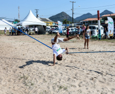 Jogos Aventura e Natureza. Slackline 10/08/2019 -  Foto: Geraldo Bubniak/ANPr