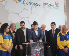 O Governo do Estado e os Correios firmam nesta segunda-feira (16) protocolo de intenções para a implantação do Balcão do Cidadão no Paraná