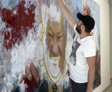 Montagem da 14ª  Bienal Iinetrnacional de Arte Comtemporâneade Curitiba no Museu Oscar Niemeyer(MON).Curitiba, 16 de setembro de 2019.Foto: Kraw Penas/SECC
