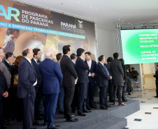O Governo do Paraná apresentou nesta segunda-feira (23), em evento com o governador Carlos Massa Ratinho Junior, no Palácio Iguaçu, a carteira de projetos de parcerias público-privadas (PPP). Serão apresentados projetos previstos, com estimativas de prazos, investimentos e um quadro com a evolução do planejamento de cada um. Curitiba,23/09/2019 Foto:Jaelson Lucas / AEN