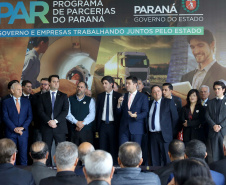 O Governo do Paraná apresentou nesta segunda-feira (23), em evento com o governador Carlos Massa Ratinho Junior, no Palácio Iguaçu, a carteira de projetos de parcerias público-privadas (PPP). Serão apresentados projetos previstos, com estimativas de prazos, investimentos e um quadro com a evolução do planejamento de cada um. Curitiba,23/09/2019 Foto:Jaelson Lucas / AEN