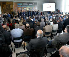 O Governo do Paraná apresentou nesta segunda-feira (23), em evento com o governador Carlos Massa Ratinho Junior, no Palácio Iguaçu, a carteira de projetos de parcerias público-privadas (PPP). Serão apresentados projetos previstos, com estimativas de prazos, investimentos e um quadro com a evolução do planejamento de cada um. Curitiba,23/09/2019 Foto:Jaelson Lucas / AEN