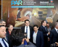 O Governo do Paraná apresentou nesta segunda-feira (23), em evento com o governador Carlos Massa Ratinho Junior, no Palácio Iguaçu, a carteira de projetos de parcerias público-privadas (PPP). Serão apresentados projetos previstos, com estimativas de prazos, investimentos e um quadro com a evolução do planejamento de cada um. Curitiba,23/09/2019 Foto:Jaelson Lucas / AEN