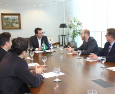 Governador Carlos Massa Ratinho Junior recebe o embaixador da Finlândia, Jouko Leinonen. Curitiba,01/10/2019 Foto:Jaelson Lucas / AEN