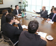 Governador Carlos Massa Ratinho Junior recebe o embaixador da Finlândia, Jouko Leinonen. Curitiba,01/10/2019 Foto:Jaelson Lucas / AEN