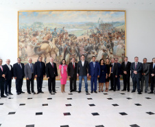 Governador Carlos Massa Ratinho Junior recebeu pastores da diretoria da Convenção das Igrejas Assembléia de Deus no Paraná.Foto Gilson Abreu/ANP