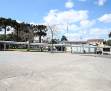 Obras de melhoria no Colégio Estadual Júlia Wanderley no Batel em Curitiba. 30/09/2019  -  Foto: Geraldo Bubniak/AEN